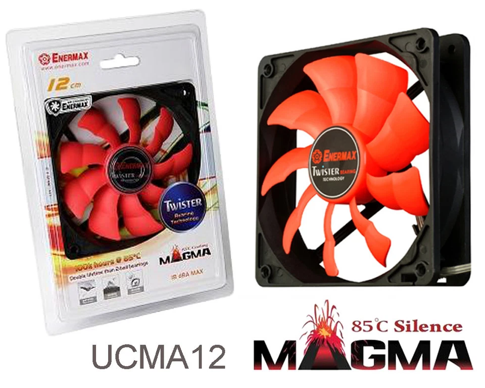 Enermax UCMA12 12cm Hi-Temp Cooling Fan Twister Bearing 100K hours works at 85C - Image 3 of 4