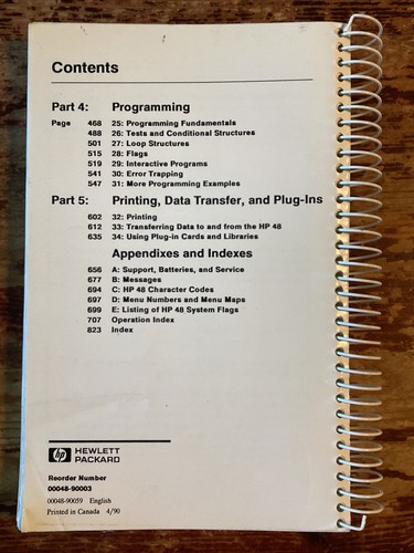 HP 48SX Scientific Expandable | Owner’s Manual Volume 1 and 2 Set - Picture 3 of 3