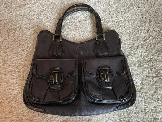 Todd Large TOTE STYLE Black Leather SHOULDER BAG GOOD CONDITION