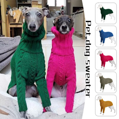 Winter Dog Knitted Sweater Italian Greyhound Whippet Warm