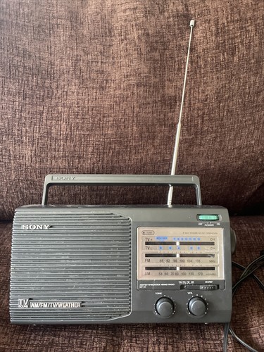 Sony ICF-34 TV/FM/AM/Weather Band AC/DC Portable Radio - Tested ...