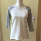Nwt Willi Smith Women's Multi-Color Mixed Media High-Low Hem 3/4 Sleeve Top XS