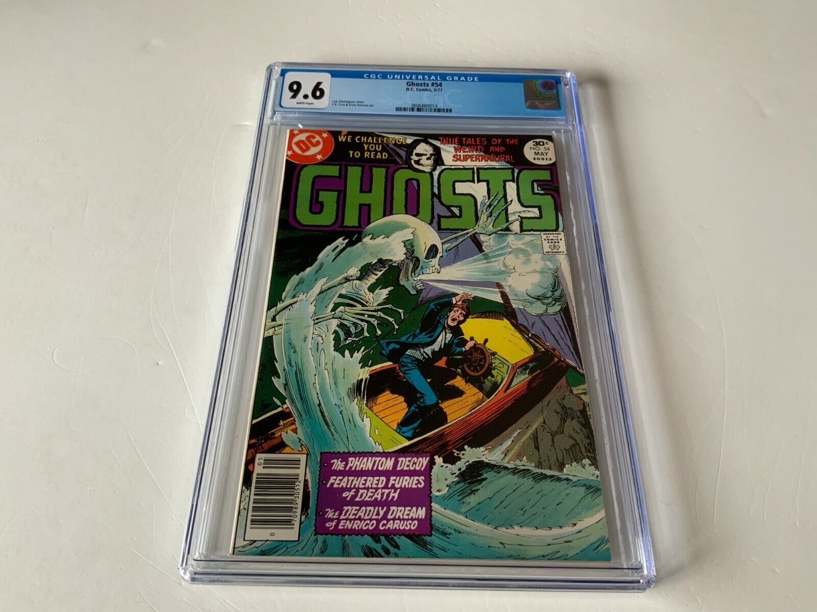 GHOSTS 54 CGC 9.6 WHITE PAGES SKELETON BOAT OCEAN ENRICO CARUSO DC COMICS 1977