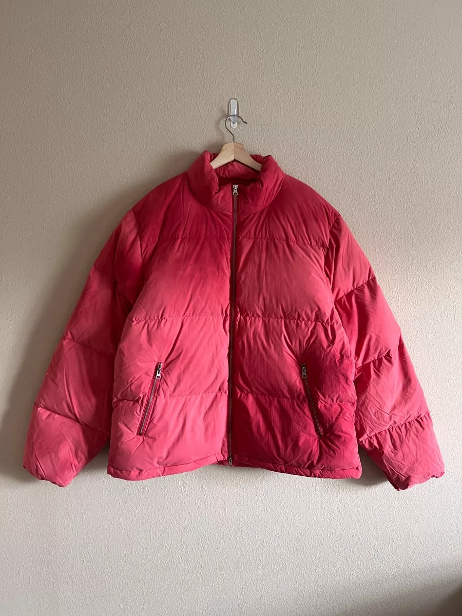 Stussy Nylon Down Puffer Jacket - Size XL - Faded Red - Brand New