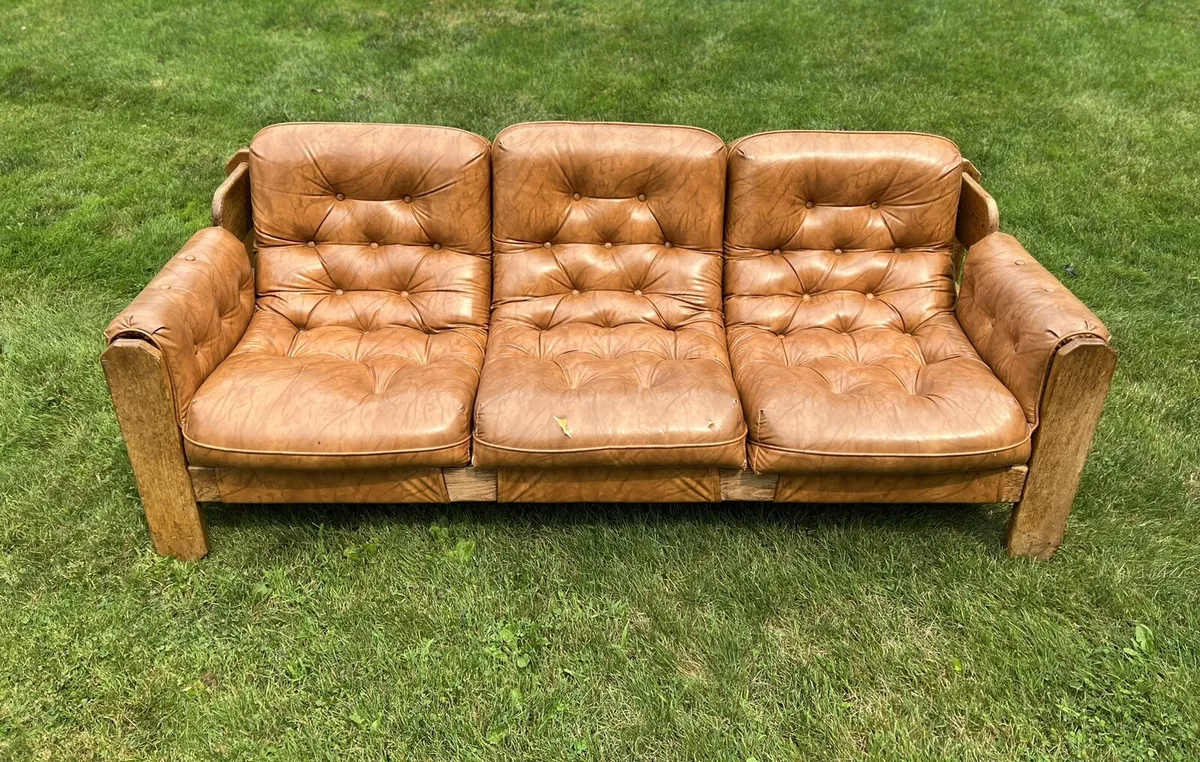 Vintage naugahyde couch deals