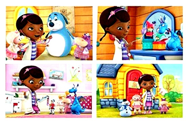 Set Of 4 Disney Doc McStuffins Wooden Preschool 24 Pc Puzzles EUC 