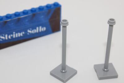 Lego (c) 2x Stütze - 2x2x5 -  98549 - Träger, Support - hellgrau - Ampel / Licht