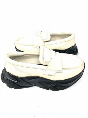 Puma Loafyr Women's White Size 8 Platform Leather Loafers