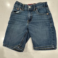 Levis 511 Slim Fit Denim Shorts Kids Size 6/7 Medium Wash Adjustable Waist