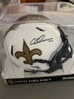 Chris Olave Signed Saints Lunar Mini Helmet Beckett COA