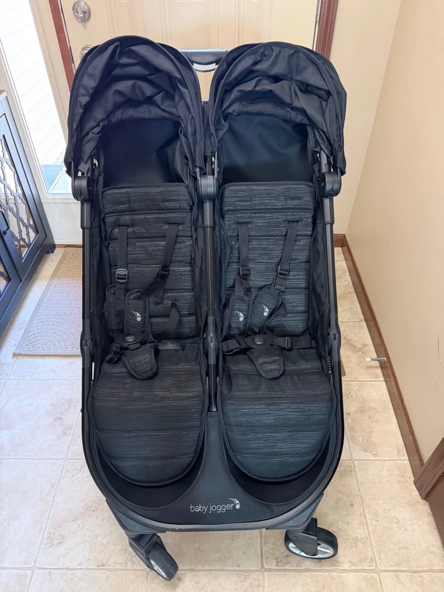 jogging stroller twins Baby Jogger Summit X3 Double in Midnight Black Fashion Bags large UPF 50+ canopies Treasure Garden 9' Starlux Colours:WAGA SUJI PRAWN