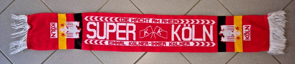 1. FC Köln Schal / SUPER KÖLN / Deutschlandfahne / Die Macht am Rhein / - Bild 1 von 1