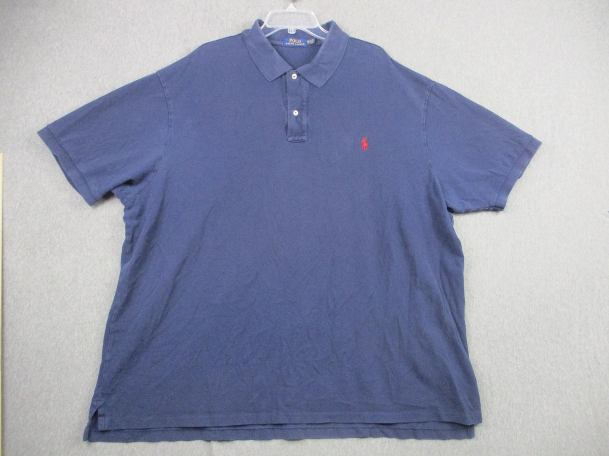 Polo Ralph Lauren Polo Shirt Mens 4XL Blue Classic Fit Short Sleeve Big Pony