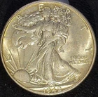1942 P Philadelphia Mint 50C Walking Liberty Half Dollar AU/BU High Grade