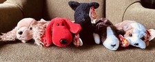 Ty Beanie Babies Doggies Lot Of 5: Rover/Wrinkles/Scottie/Bruno/Spunky