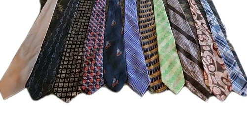 Lot of 11 Neck Ties Assorted Colors and Designs Some Vtg Silk Various Brands