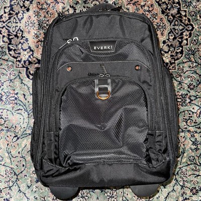 EVERKI ATLAS 30L WHEELED LAPTOP BACKPACK CARRY-ON TRAVEL ATLAS ORIGINAL - BLACK