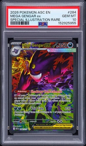 2026 POKEMON ASCENDED HEROES SPECIAL ILLUSTRATION RARE MEGA GENGAR EX PSA 10