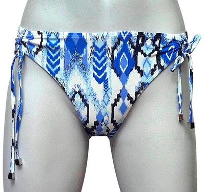 Marks & Spencer Damen Bademode weiß blau geometrisches Hipster Bikinihose