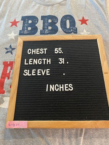 BBQ Beer And Freedom Mens Sz 3XL Gray Patriotic Sleeveless Tank Top - Picture 10 of 10