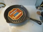 Vintage Wagner's 1891 11 3/8" Cast Iron Skillet Ribbed Fat Free Fryer Pan USA