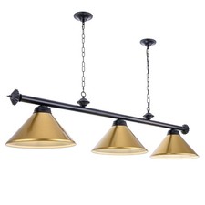 Wellmet 3 Light Pool Table Light, Billiard Lighting with Metal Lamp Shades Moder