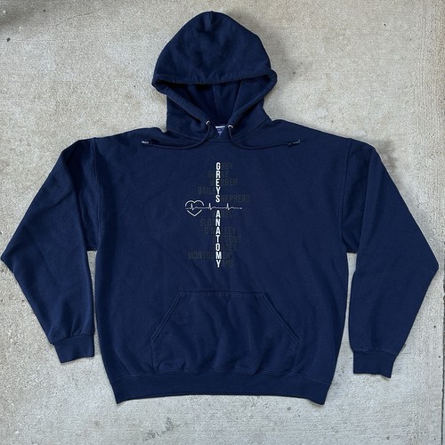 Grey’s Anatomy Hoodie Sz XLarge Promo Navy Blue Cast