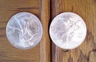 Lot of 2 American 1 oz. .999 Silver Eagles (029)