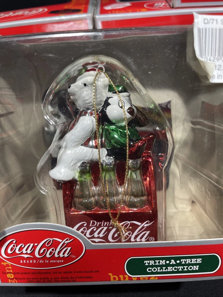 enjoy Coca-Cola And Coke Ornament Christmas Decorations Lot Of 5 - Image 2 of 4