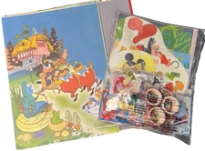 HUGE Lot of Disney Ephemera Cards Paper Pages Scrapbook Junk Journal Supplies