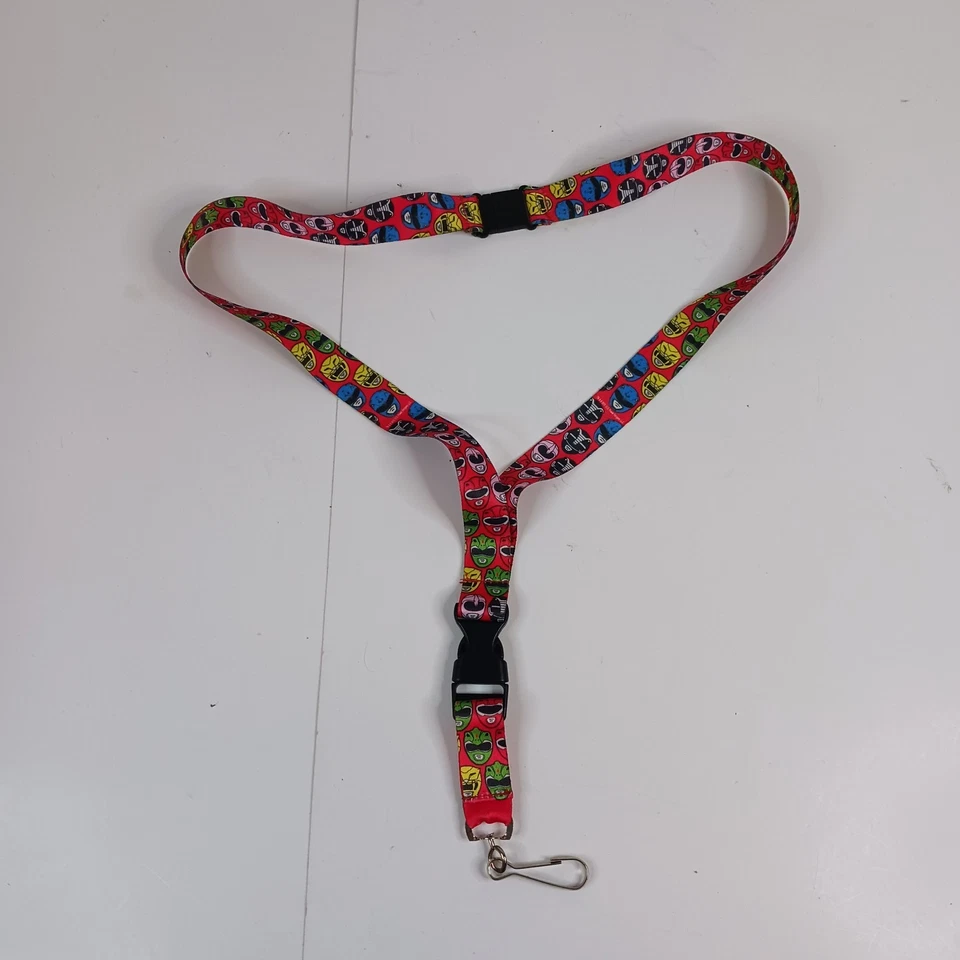 Llavero con cordón vintage Mighty Morphin' Power Rangers soporte para insignia de identificación Foto 2 de 4