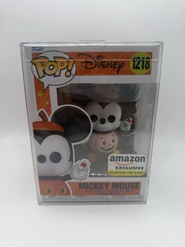 Funko Pop Disney Mickey Mouse Glow in the Dark Amazon Exclusive 1218 w/Protector
