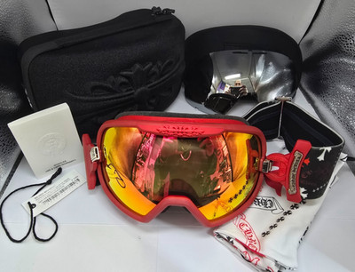 Chrome Hearts Silver Morning Ski Snow Goggles Rasta Colorway
