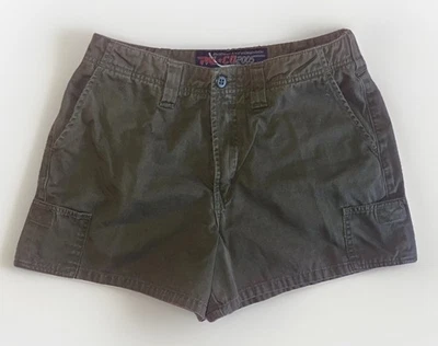 RARE VINTAGE Y2K PALCO 2005 STREET WEAR CARGO SHORTS WOMEN SZ 9 Army Green - Photo 1/4