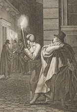 KR&Uuml;GER (18.Jhd) nach NAEKE (*1786), Clavigo V. Aufzug, um 1820, KSt. Biedermeier