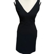 NWT Banana Republic Womens Size 2 Deana Black Sheath Dress Black MSRP $130 LBD