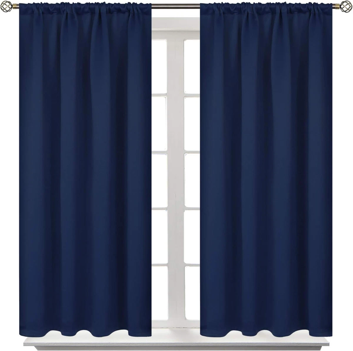 Tenda a scacchi, 1 pannello, 132 cm di larghezza x 200 cm di lunghezza, motivo denim blu navy, tenda oscurante per porta dell'armadio, soggiorno, camera da letto, stile retrò, decorazione per casa
