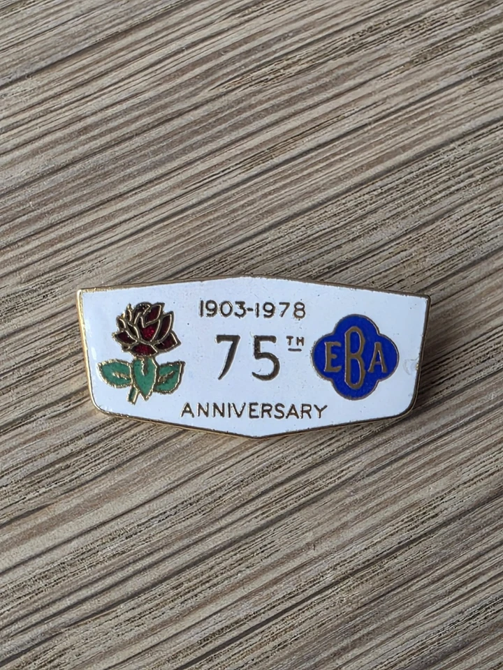 EBA English Bowling Association 75th Anniversary 1978 Enamel Pin Badge Bowls - Image 2 of 4