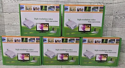 Lot Of 5 VGA to BNC Video Converter- High Resolution video to VGA 