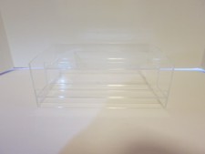 Clear Plastic 2 Shelf Makeup Rack- 9.5" wide x 3.75" high 5.5" deep
