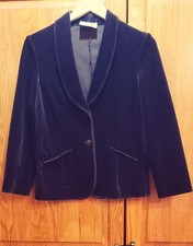 Vintage Butte Knit Size M-L Lush Brown Velvet 2 Button 1970's Blazer Jacket