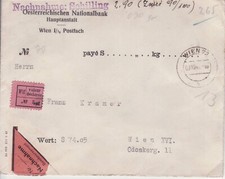Austria 1947 cover with cash on delivery company letter, correct postage 2 scan RARE