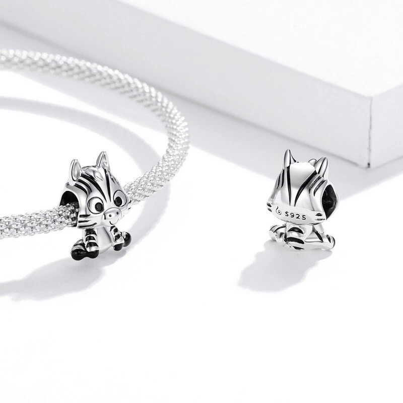 Charm Zebra mascotte Juventus in argento 925 - Les Folies - Immagine 4 di 4
