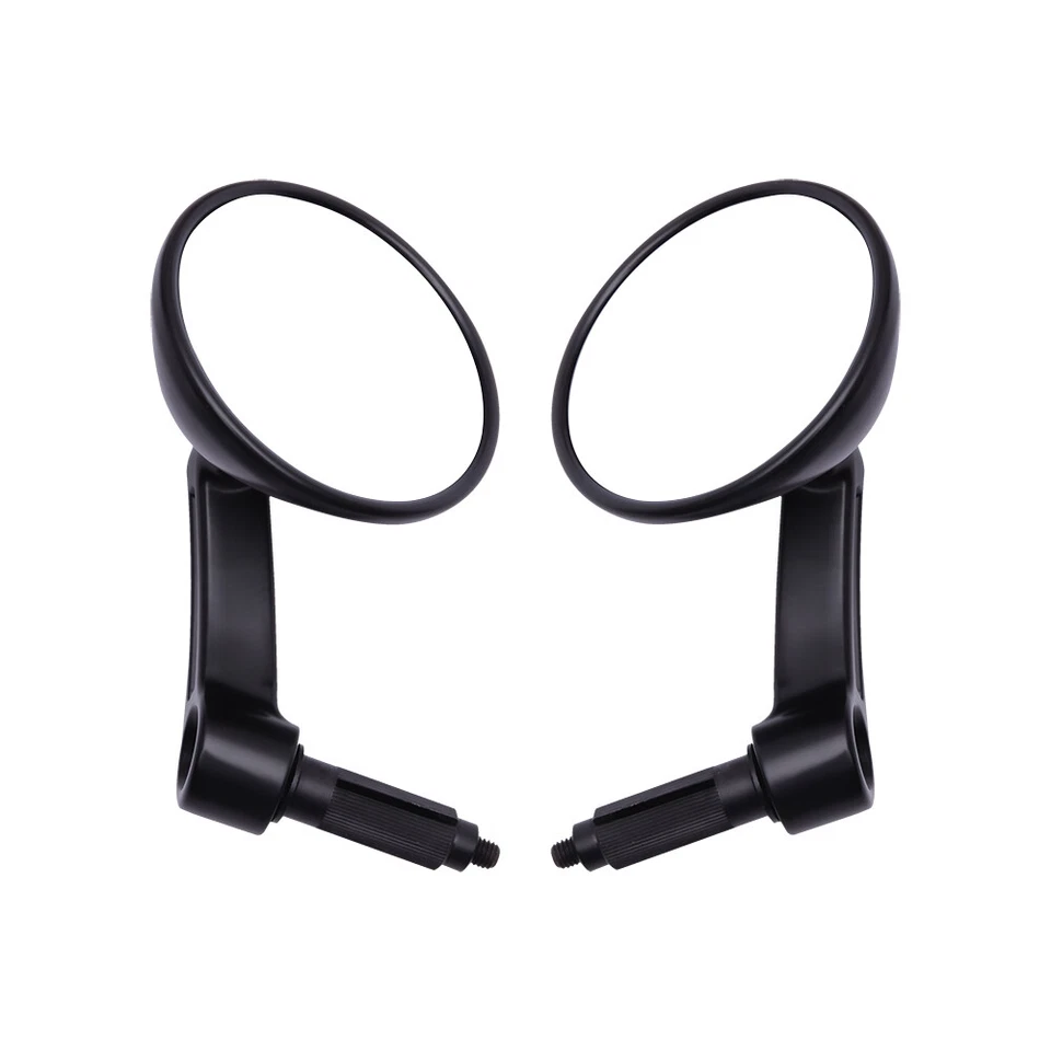 Black Round Rearview Mirrors Set Custom Aluminum For Vespa sprint 150s GTS GTV Foto 2 de 4