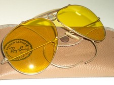 62MM VINTAGE B L RAY-BAN 1/10 12K GF KALICHROME SHOOTING AVIATOR SUNGLASSES