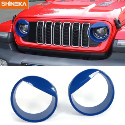 Front Headlight Frame Decor Cover Trim Kit For Jeep Wrangler JL JT Gladiator 24+