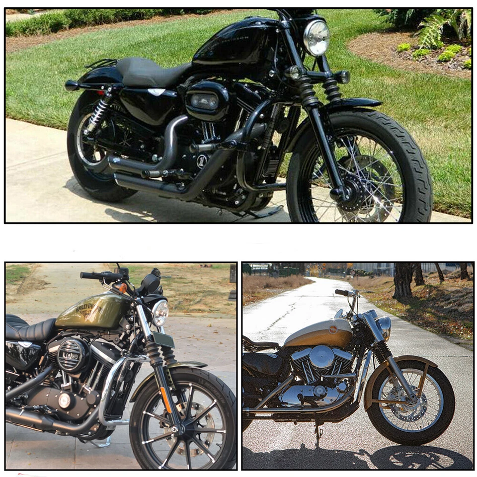 Barra de choque protectora de motor de carretera apta para Harley Sportster 883 1200 XL XR1000 84-03 Foto 4 de 4