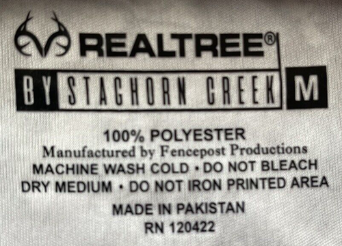 NWT Realtree By Staghorn Creek 100% Polyester Short Sleeve Hunting Shirt - Picture 3 of 3
