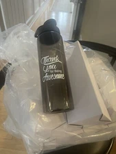 Didaey 8 Pcs Thank You for Being Awesome Water Bottle 24 0z clear black. NIB