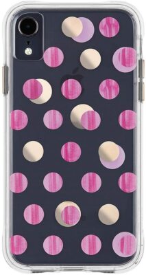 iPhone XR Hülle Pink Dot Case-Mate Tapeten Schutzhülle Klar
